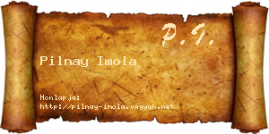 Pilnay Imola névjegykártya